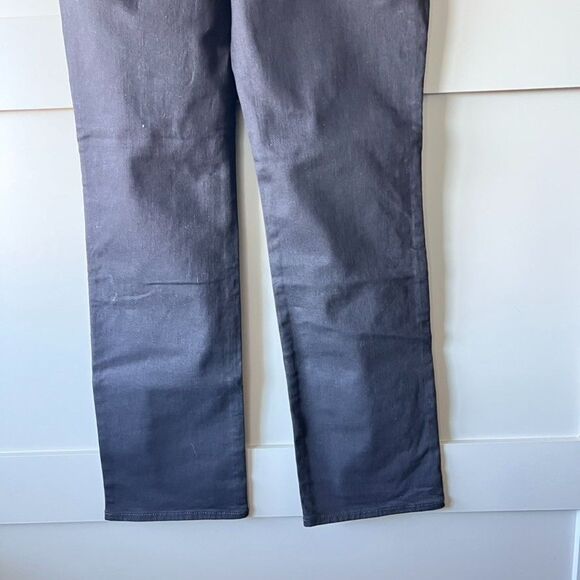 NYDJ Marilyn Straight Jeans Womens Sz 12 Black Denim Mid Rise Lift Tuck Stretch - Picture 8 of 15